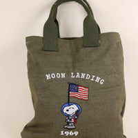 army tote bag with embroidery