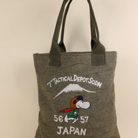 army tote bag with embroidery