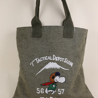 army tote bag with embroidery