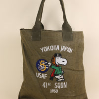 army tote bag with embroidery