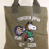 army tote bag with embroidery