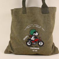 army tote bag with embroidery