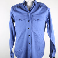 ROYAL NAVY SHIRT WITH EMBROIDERY for women - M -