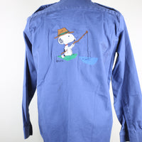 ROYAL NAVY SHIRT WITH EMBROIDERY for women - M -