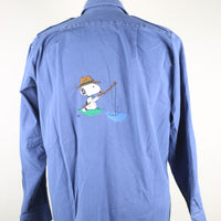 ROYAL NAVY SHIRT WITH EMBROIDERY for women - L -