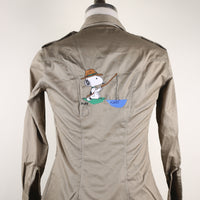 Army Shirt with Snoopy Embroidery - S -