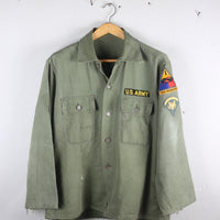 HBT SHIRT OG 107 US ARMY 13 STARS 1950s - L -
