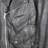 Vintage leather biker jacket - XL -