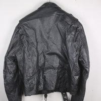Vintage leather biker jacket - XL -