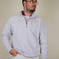Half zip raglan sweatshirt