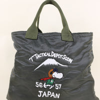 army tote liner bag with embroidery
