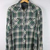 WRANGLER plaid overshirt - L -