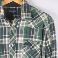 WRANGLER plaid overshirt - L -