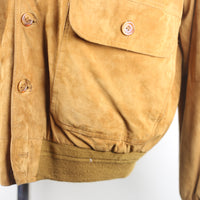 Real leather reindeer jacket -L-