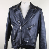 Giacca chiodo in pelle vintage - M -