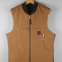 TOUGH DUCK CHORE VEST MADE IN CANADA DEADSTOCK - S -