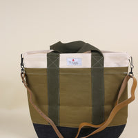 Hbt and denim tote bag