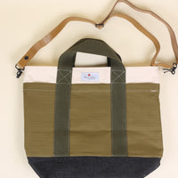 Hbt and denim tote bag