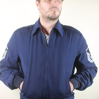 AIR FORCE BOMBER JACKET WITH EMBROIDERY - L -
