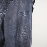 Giacca chiodo in pelle vintage - L -