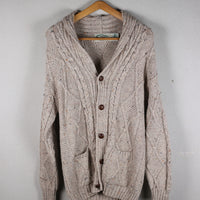 CARDIGAN ARAN MADE IN IRELAND - M -
