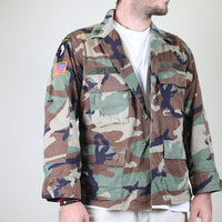 BDU WOODLAND Us Army paratrooper airborne jacket - L -