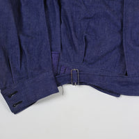 ITALIAN NAVY DENIM JACKET - S -