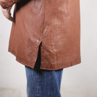 RL LEATHER OVERSHIRT - M/L -