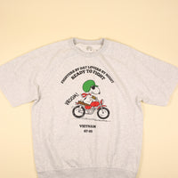 Raglan Biker Half Sleeve Sweatshirt