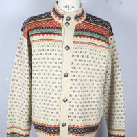 CARDIGAN 100% LANA NAVAJO R.L. - XL -