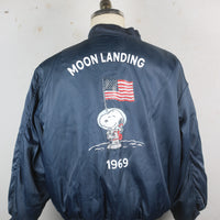 MA 1 BOMBER JACKET with snoopy moon landing print - M -