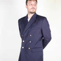 Navy double-breasted jacket