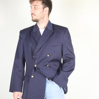 Navy double-breasted jacket