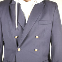 Navy double-breasted jacket