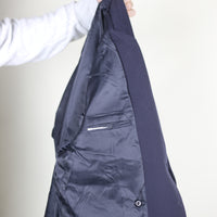 Navy double-breasted jacket