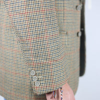 Single-breasted tweed jacket - XL -