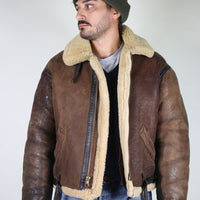SCHOTT b3 aviator shearling jacket - XL -