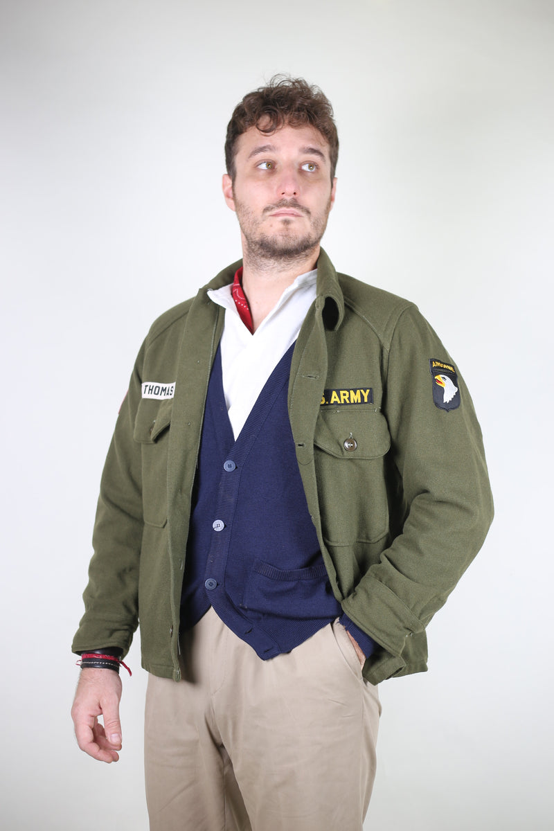 Made In USA US ARMY SLEEPING HEAT RETENTIVE SHIRTS LARGE OD 8415-00-890 - Foto 12