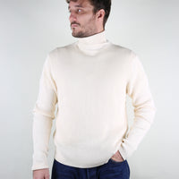 Maglione collo alto ecrù submariner di cotone - NUOVI DEADSTOCK -