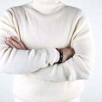 Maglione collo alto ecrù submariner di cotone - NUOVI DEADSTOCK -