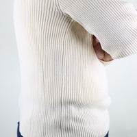 Maglione collo alto ecrù submariner di cotone - NUOVI DEADSTOCK -