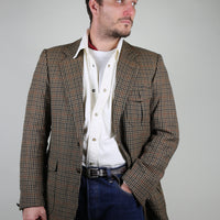 Single-breasted tweed jacket - L -