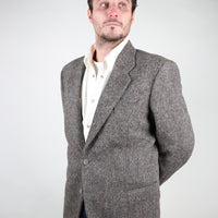 Single-breasted harris tweed jacket - L -