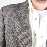 Single-breasted harris tweed jacket - L -
