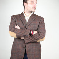 Single-breasted tweed jacket - L -