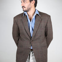 Single-breasted tweed jacket - XL -