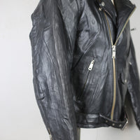 Giacca chiodo in pelle vintage - L -