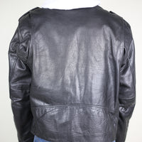 Giacca chiodo in pelle vintage - XL -