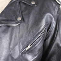 Giacca chiodo in pelle vintage - M -