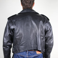 Giacca chiodo in pelle vintage - M -